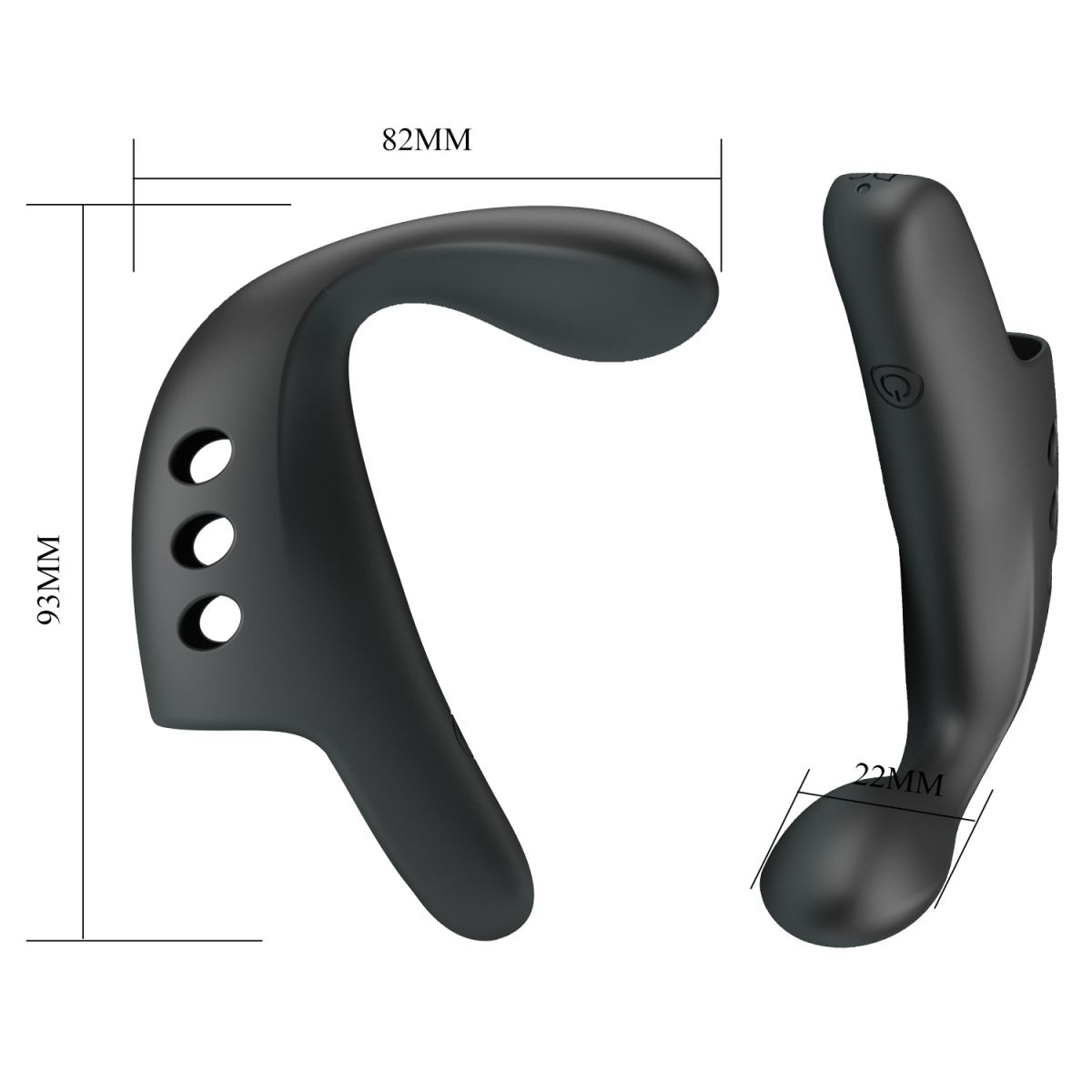 Gorgon Black – Vibrador para dedo Hover