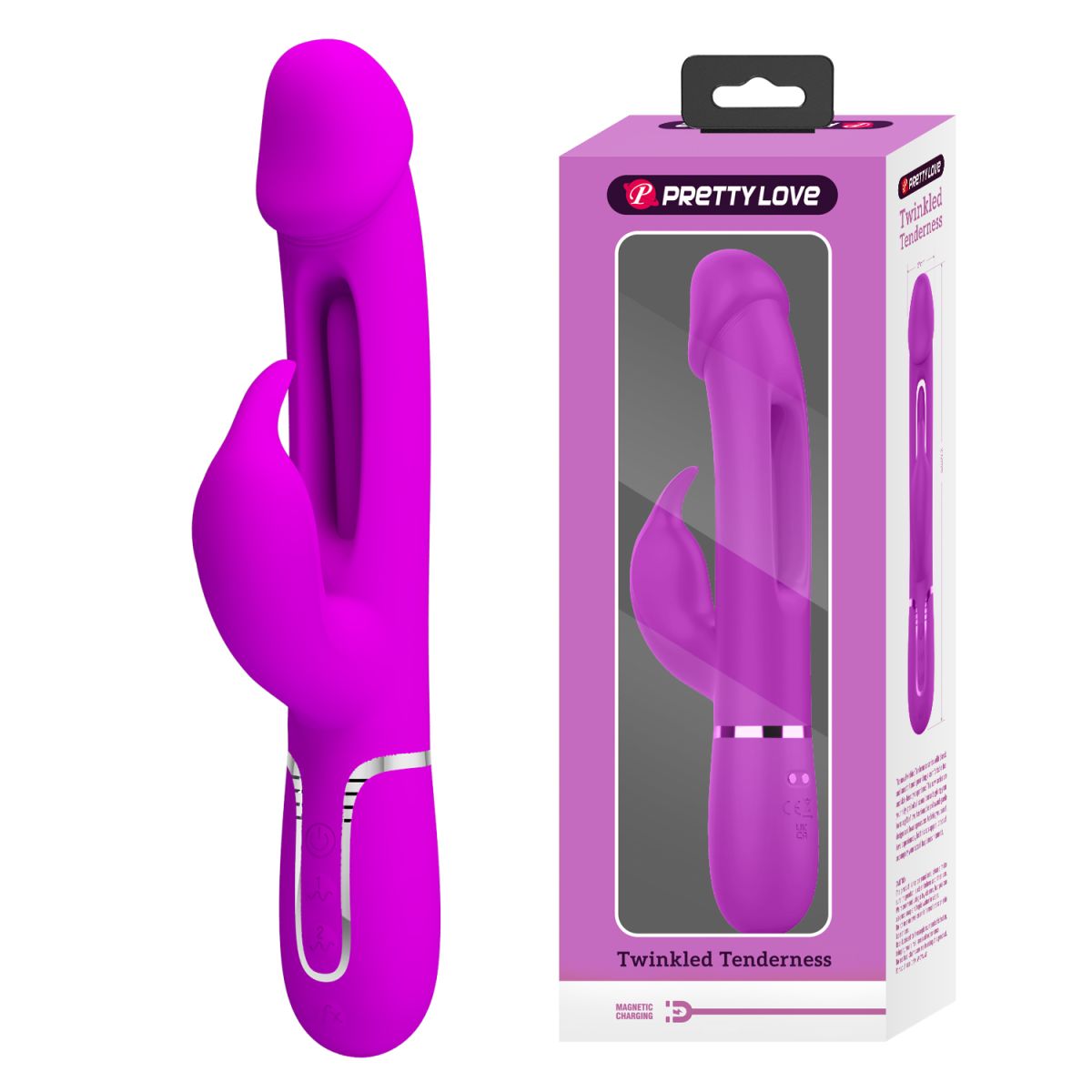 KAMPAS TWINKLED TENDERNESS FUCSIA – Vibrador rabbit