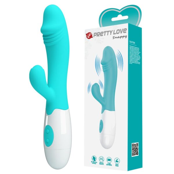SNAPPY CYAN - Vibrador rabbit