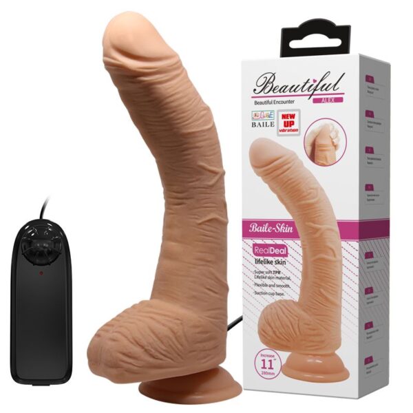 ALEX VIBRATING BEIGE - Realísticos