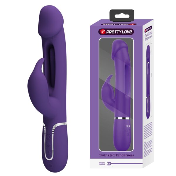 KAMPAS TWINKLED TENDERNESS PURPLE - Vibrador rabbit
