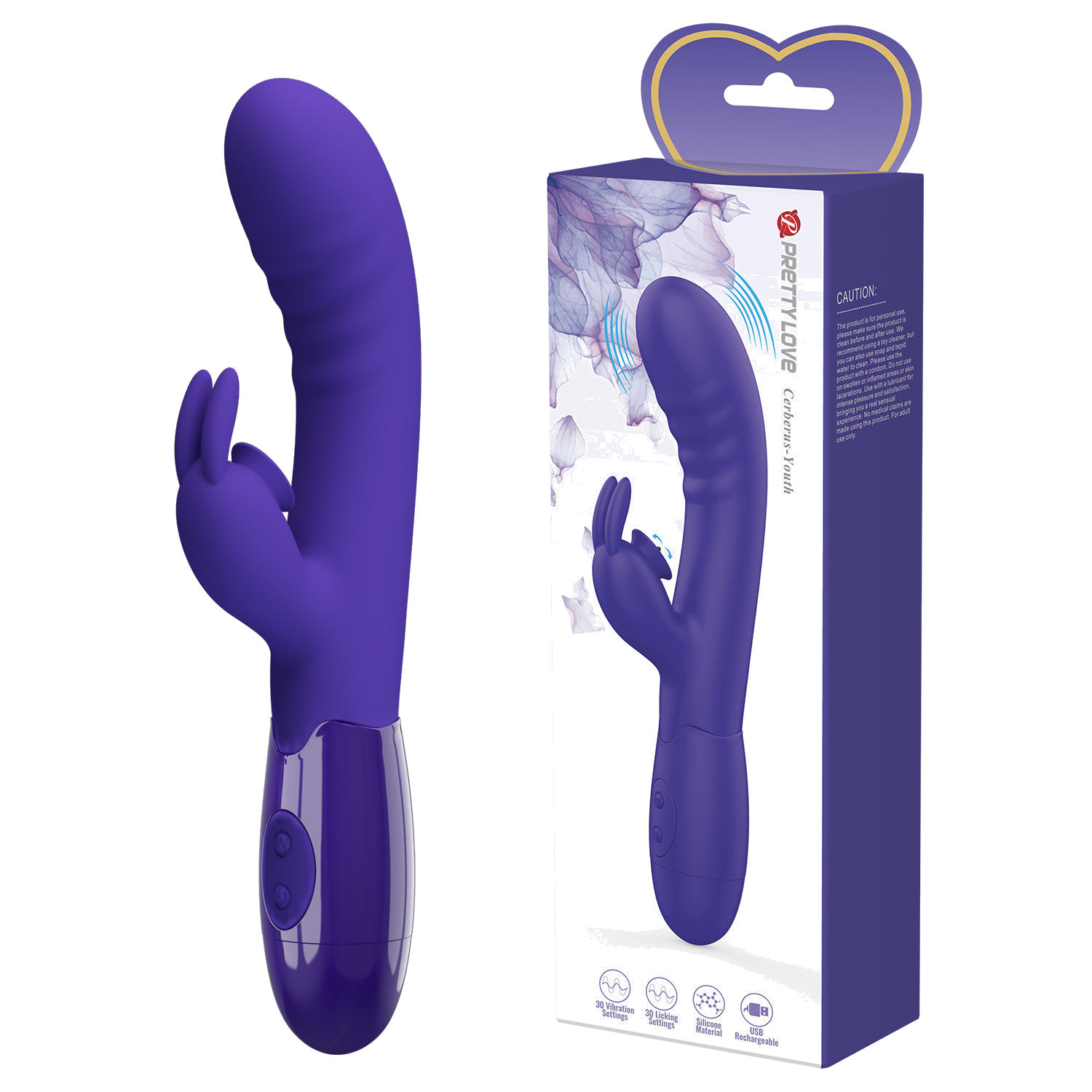 Vibrador recargable Cerberus Azul