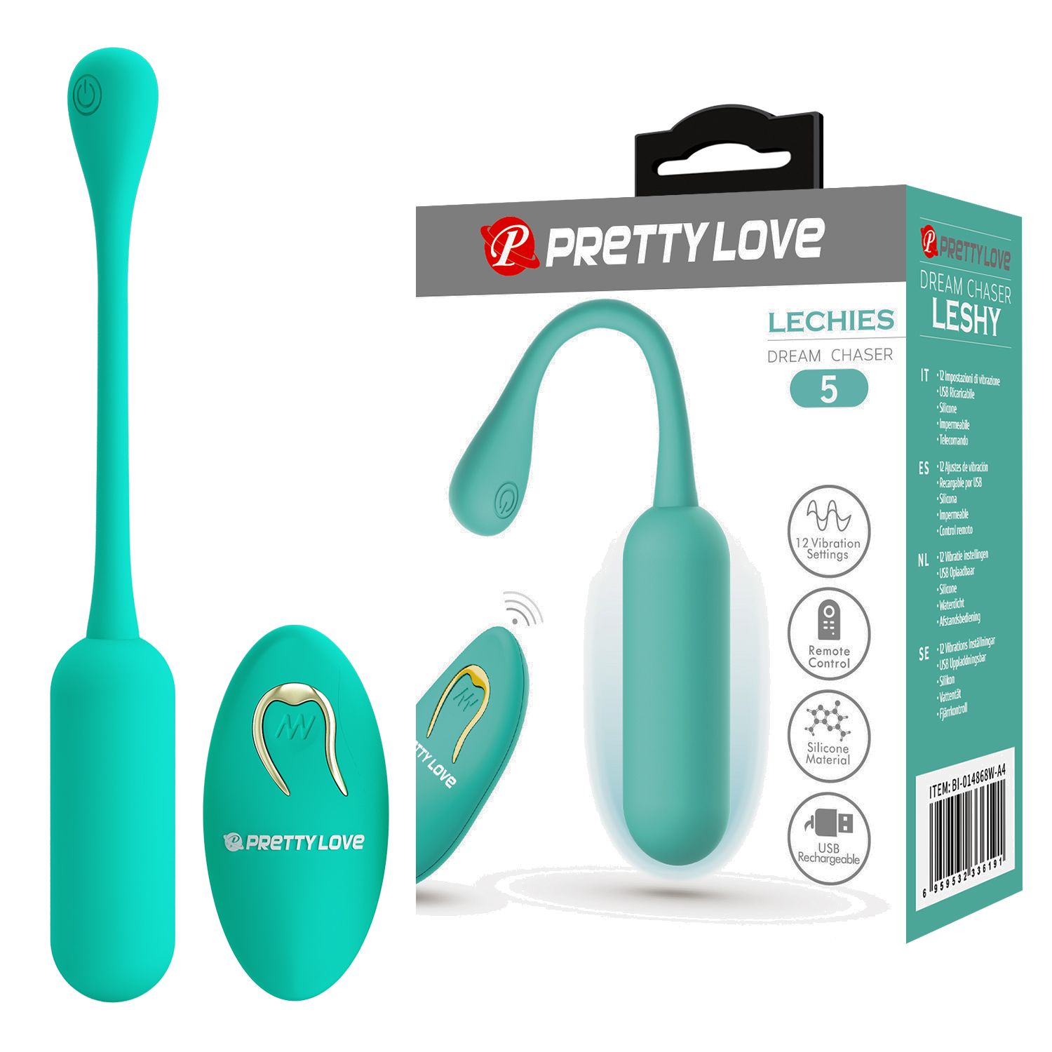 Vibrador huevo con control Lechies verde