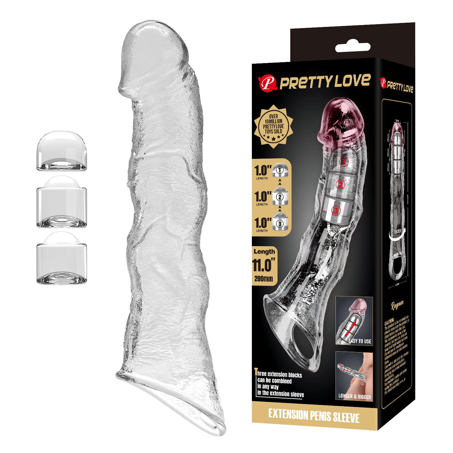 Funda con  3 bloques extensores Ragnar transparente