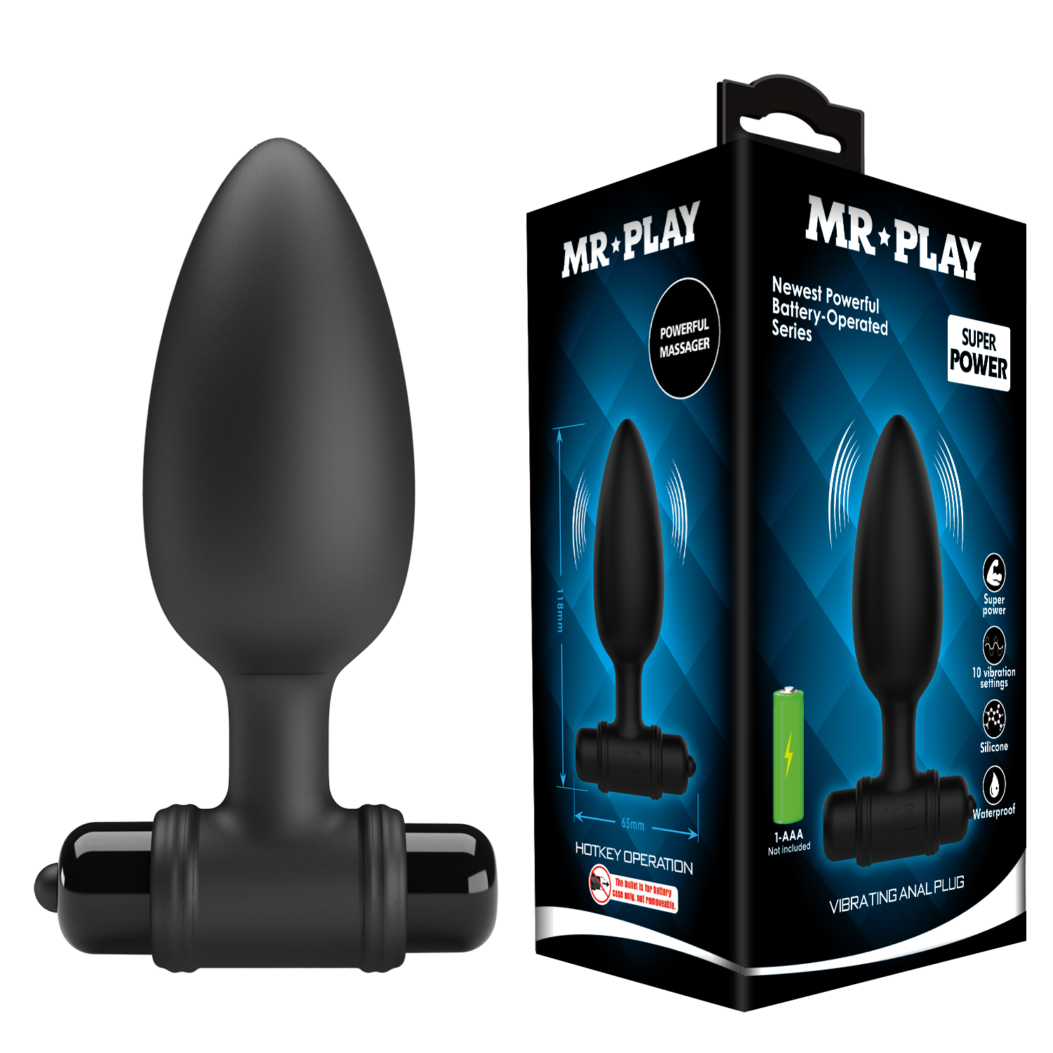 Plug vibrador de silicona Lotus