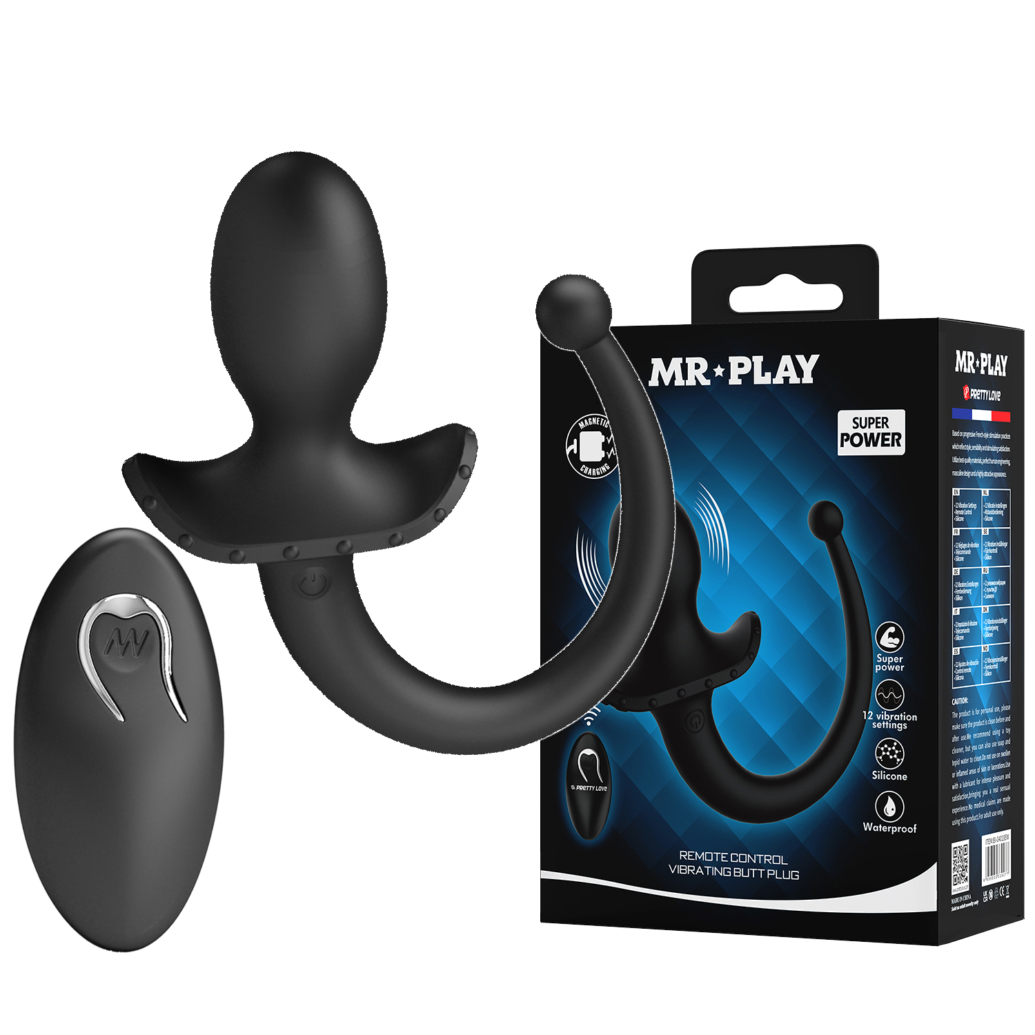 Vibrador anal plug con coontrol