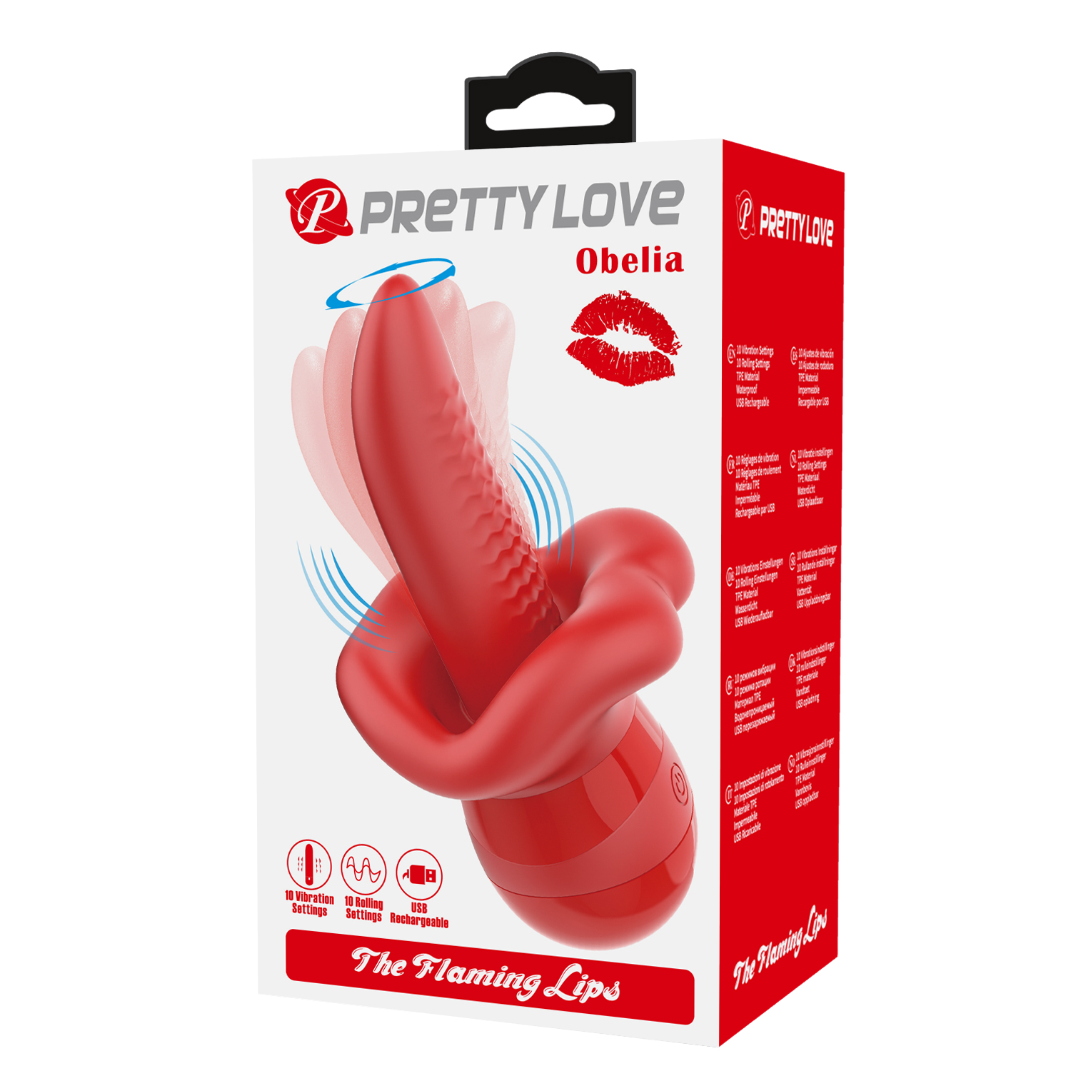 Vibrador en forma de boca con rotación Oblia Hover