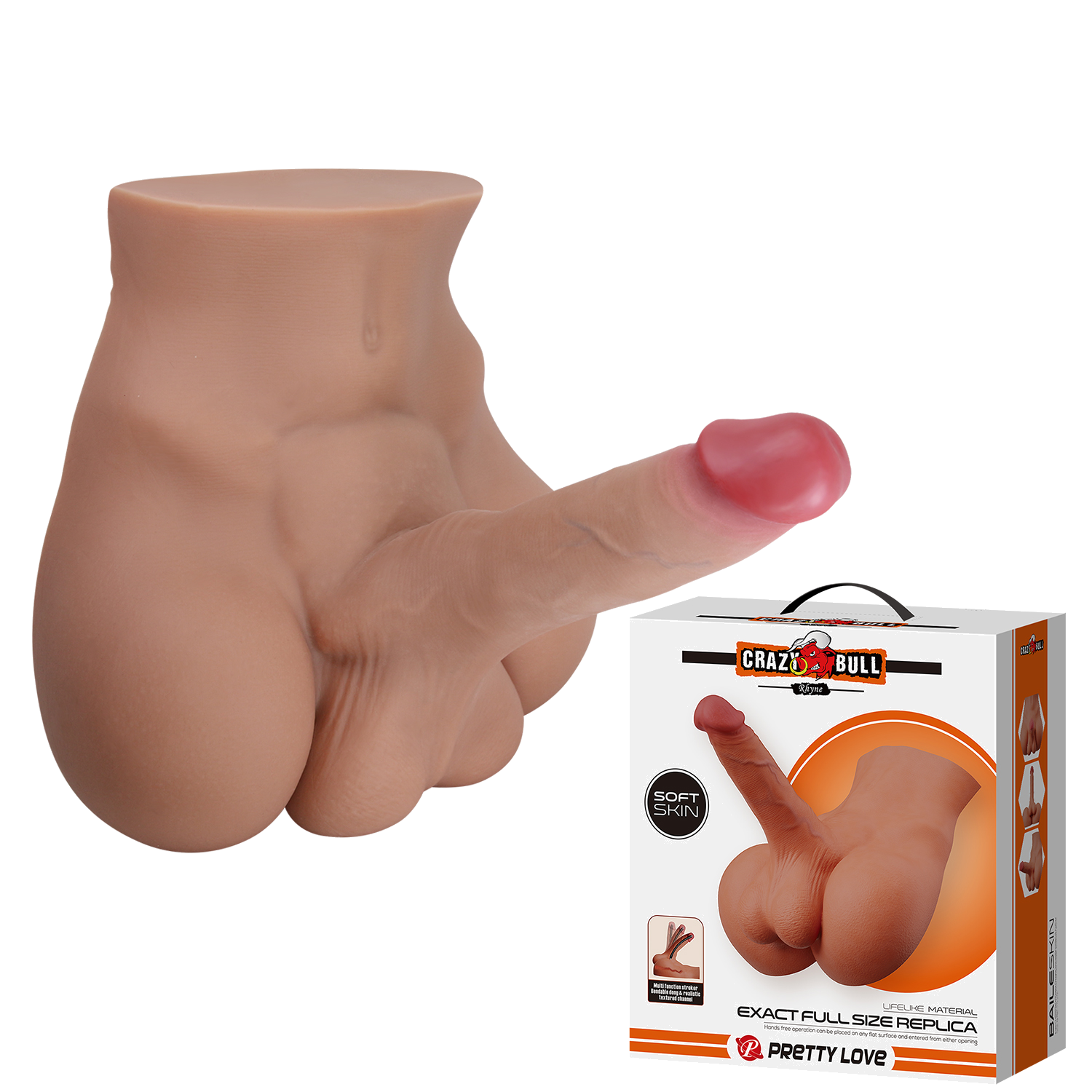 Masturbador dildo y testiculos Rhyne
