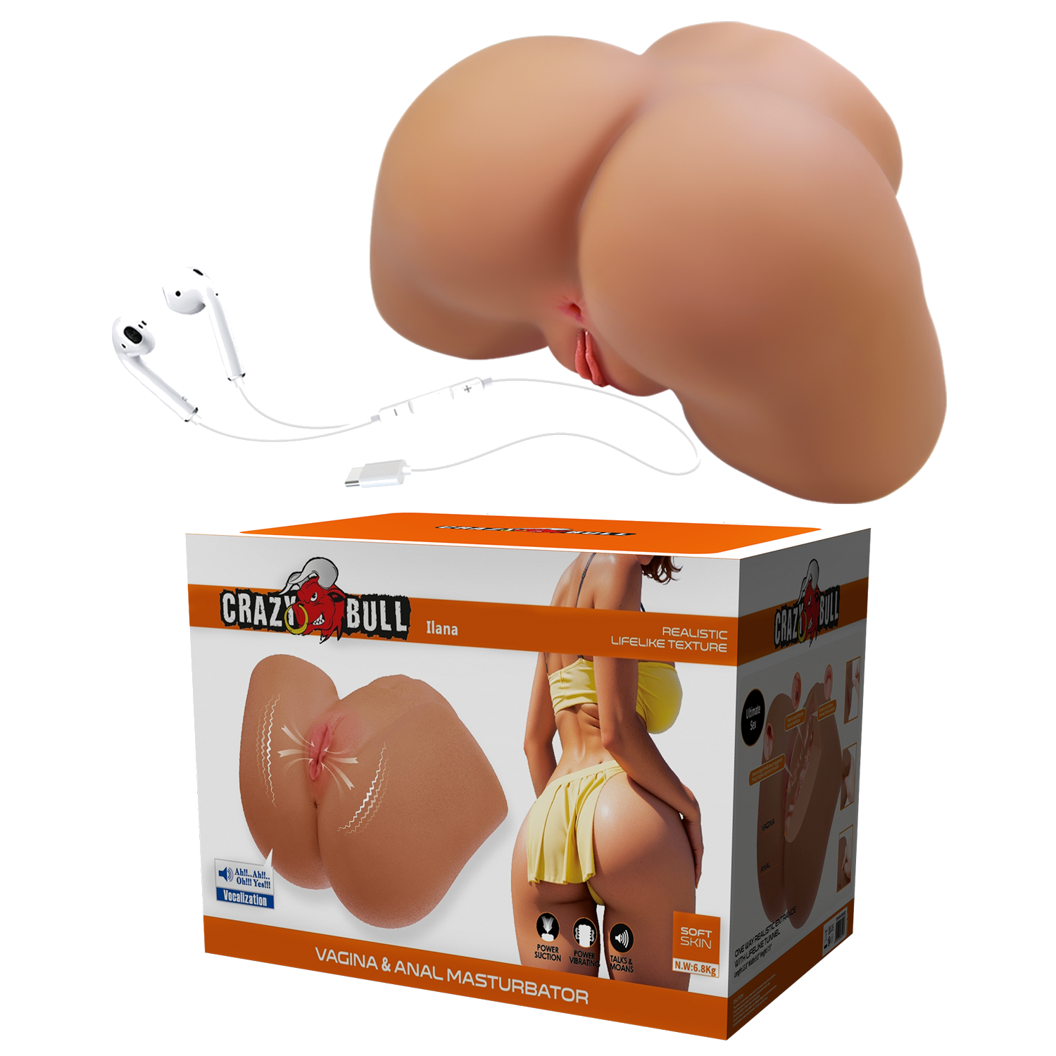 Masturbador vibrador y succión Ilana