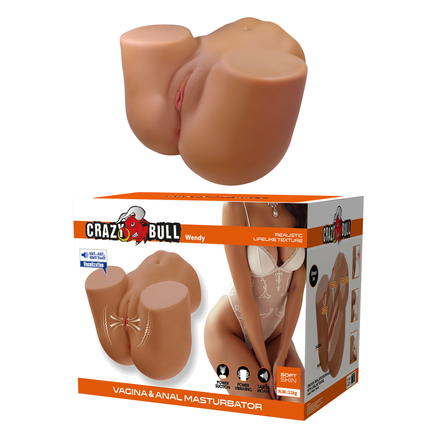 Masturbador vibrador, succión y voz Wendy