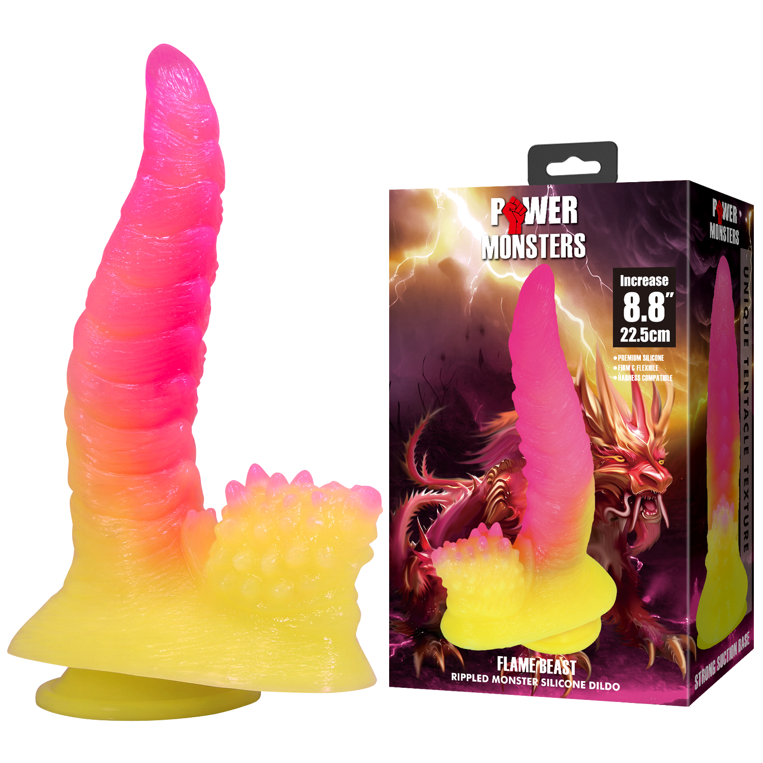 Dildo de fantasia Flame 22.5 cm