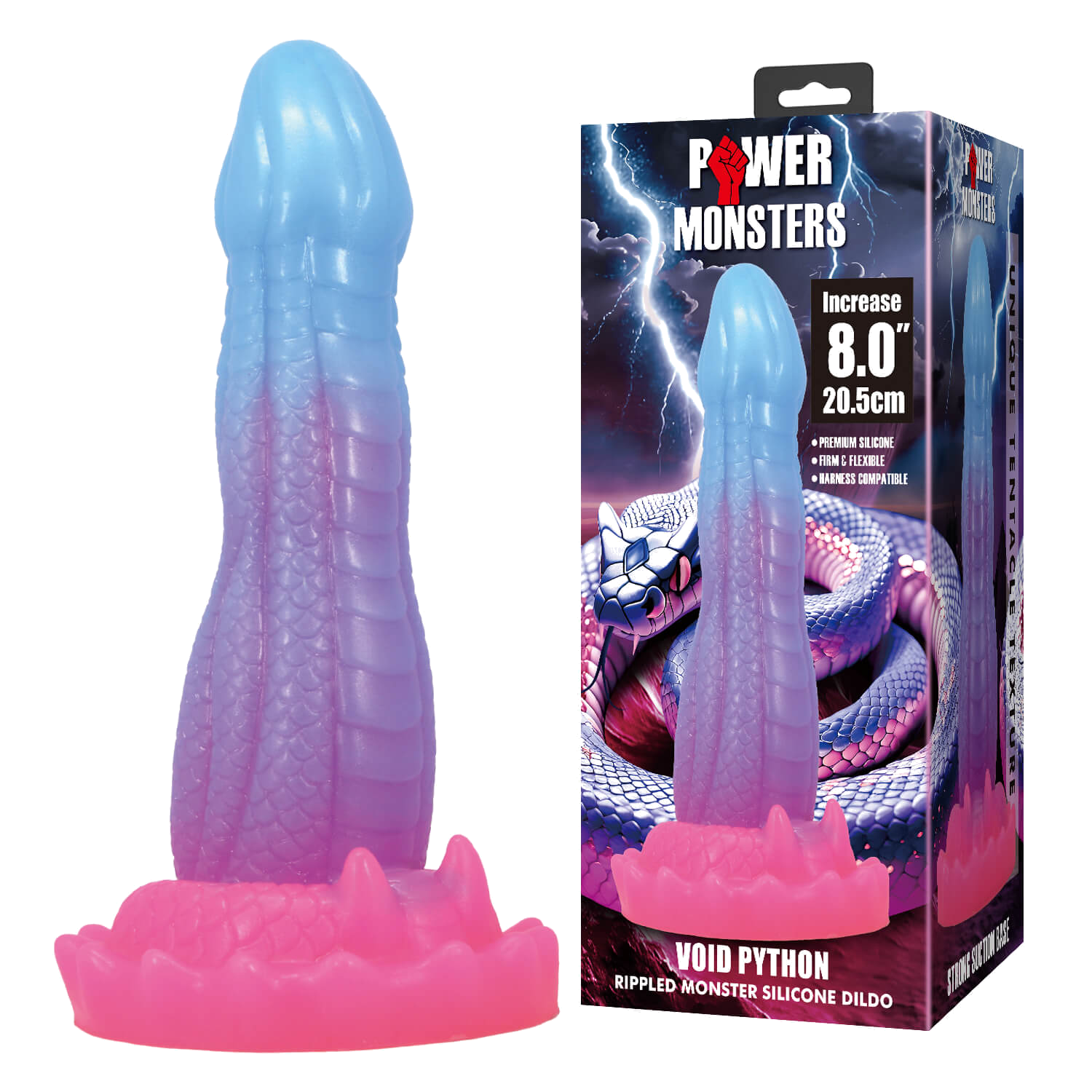 Dildo de fantasia Python 23 cm