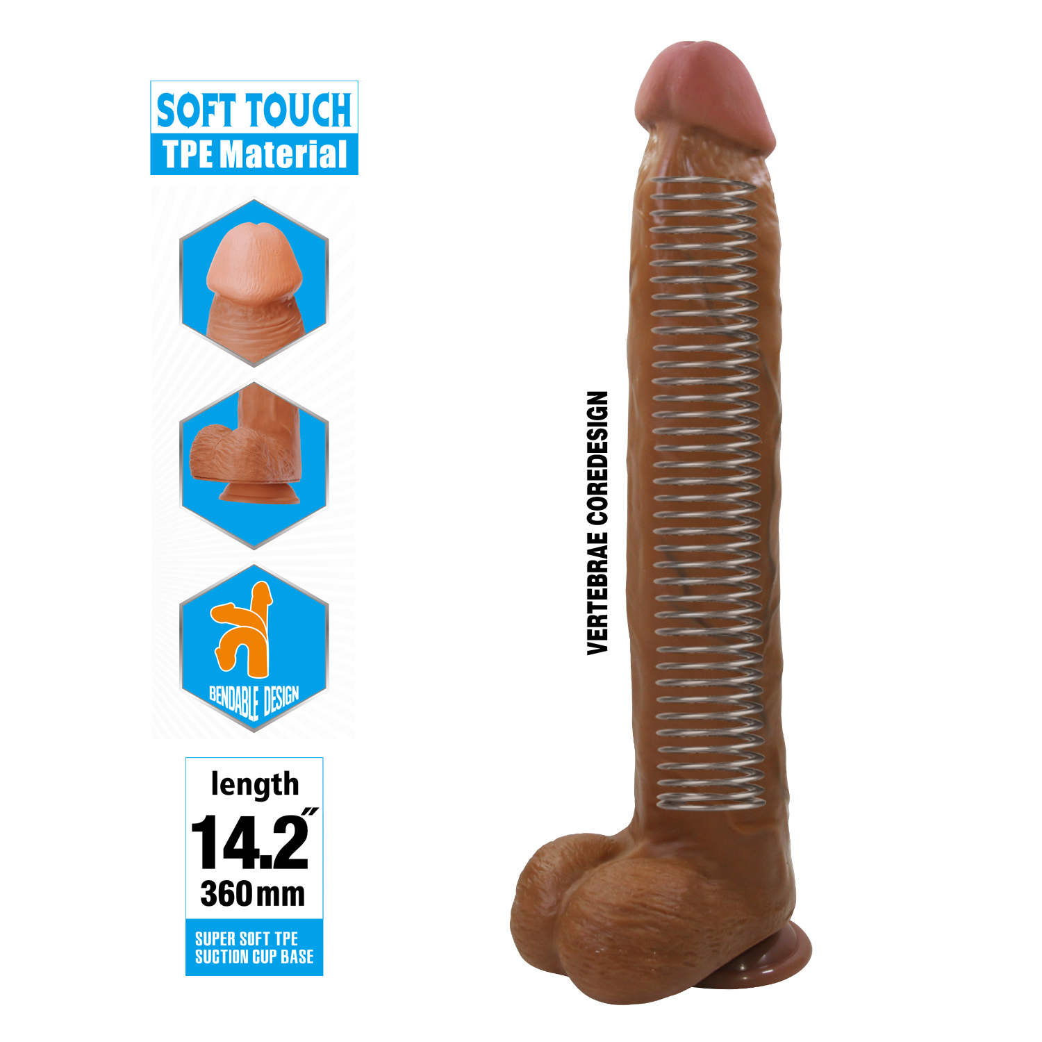 Dildo Realistico Dany 36 cm Hover