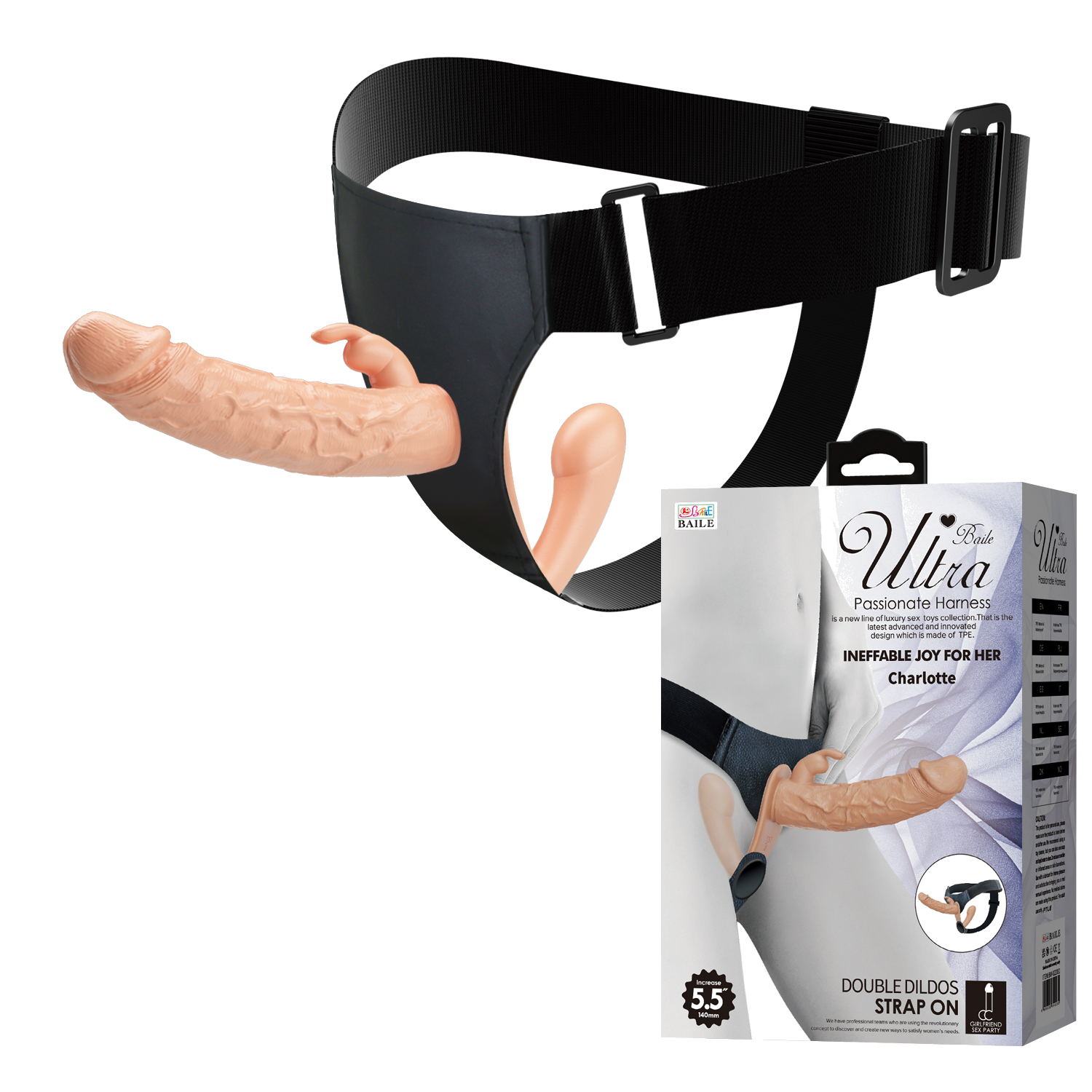 Harness dildo doble estimulación Charlotte