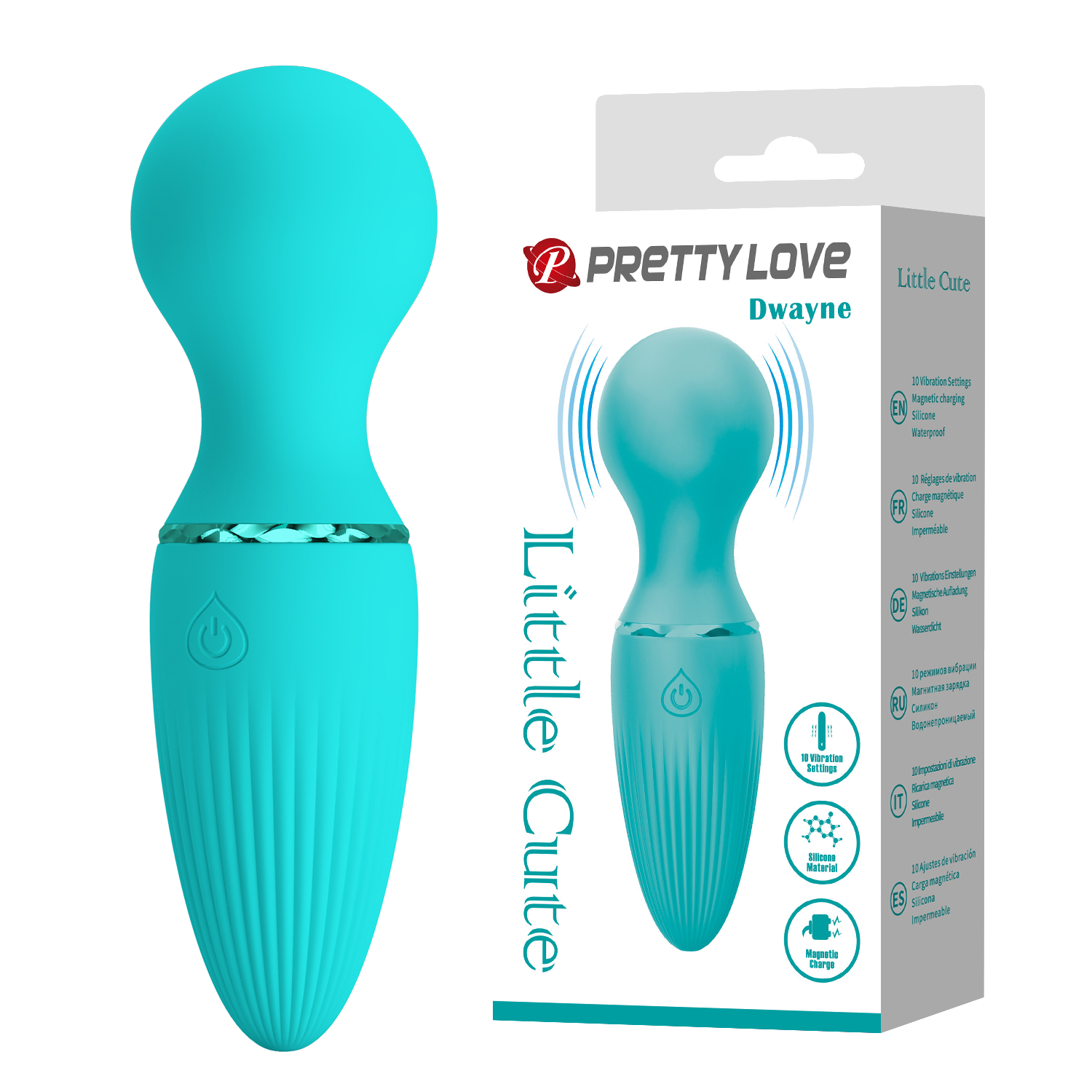 Masajeador con vibracion recargable Dwayne color turquesa