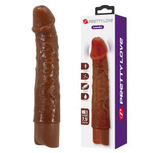 Vibrador realista recargable Leander color marrón
