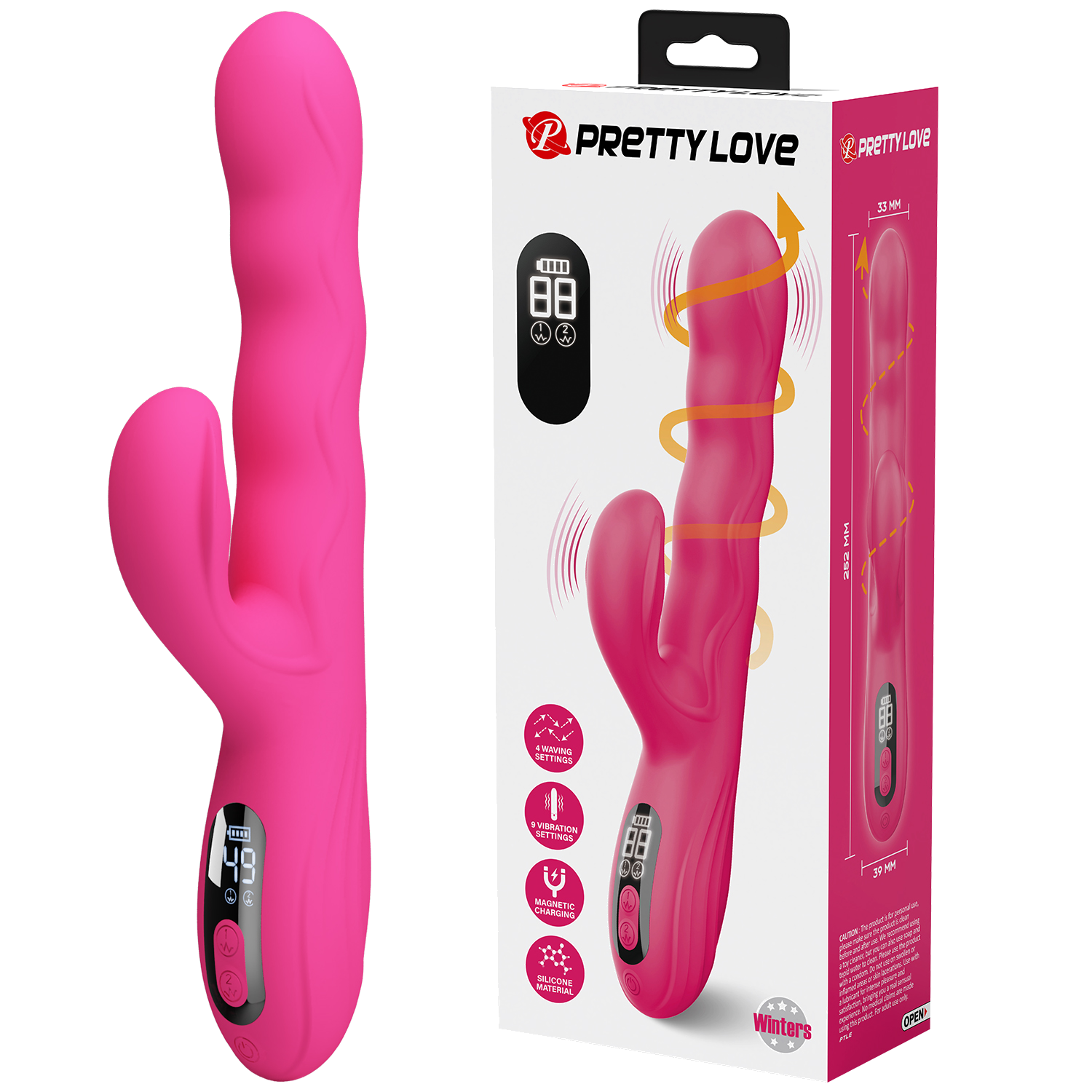 Vibrador rabbit con funcion garabatos Winters