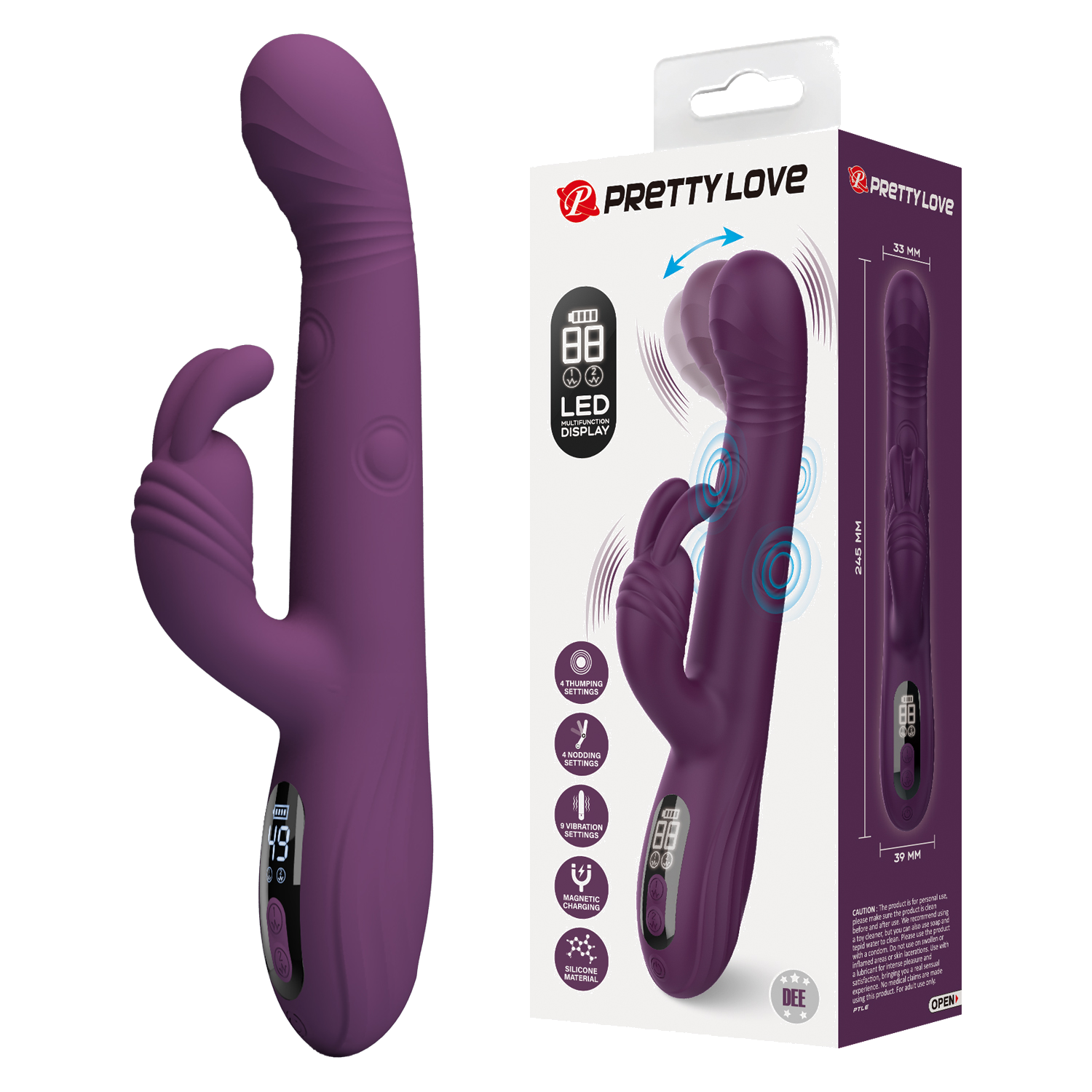 Vibrador rabbit con funcion golpeteo Dee